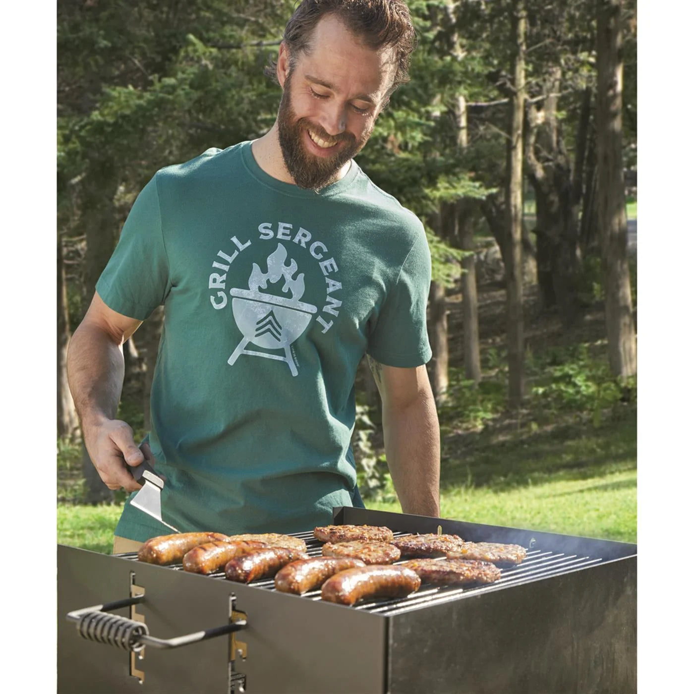 Heavy-Duty Park-Style Charcoal BBQ Grill for Camping and Outdoor Cooking S457