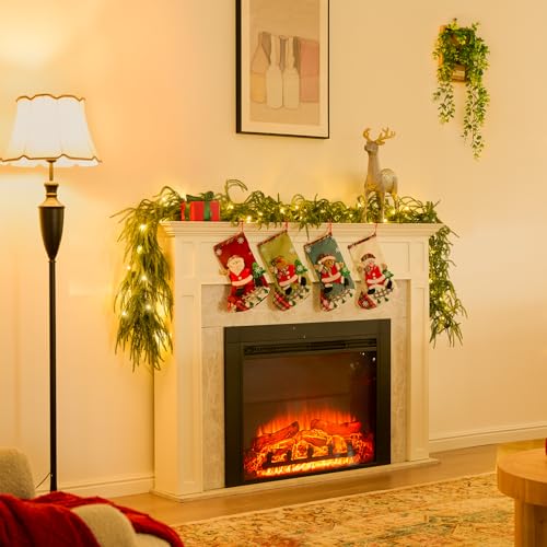 Prelit Norfolk Pine Garland with Lights for Mantle, 9FT U368983