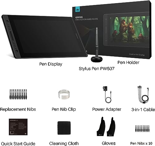 Graphics Drawing Tablet with Screen 13.3 inch Pen Display with Stand T134239