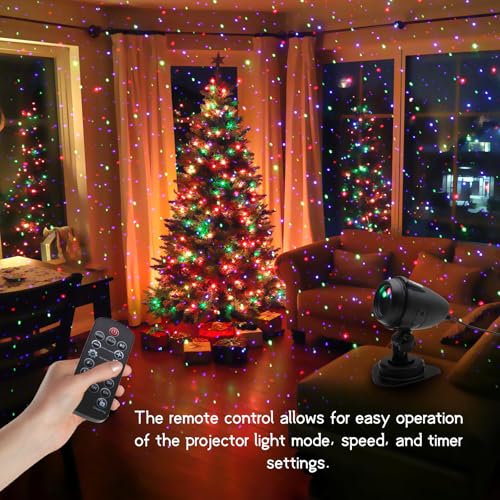 Laser Christmas Projector Lights Outdoor, Red and Green Stars, IP65 Waterproof H73494