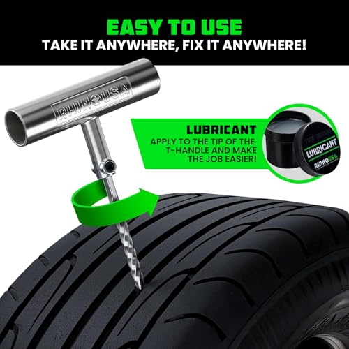 Tire Repair Kit 86-Piece Heavy Duty Tubeless Tire Plug Tools for Car Motorcycle ATV UTV RV Trailer J124990