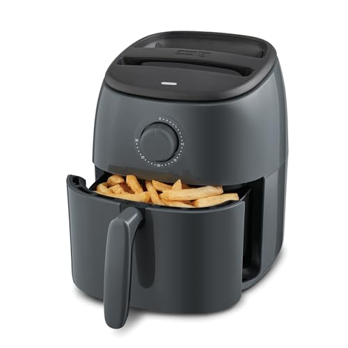 Electric Air Fryer Oven, 2.6 Qt., Grey, Compact, Auto Shut Off, 1000-Watt L764