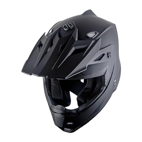 Adult Motocross Helmet Full Face Racing Style Matt Black U258