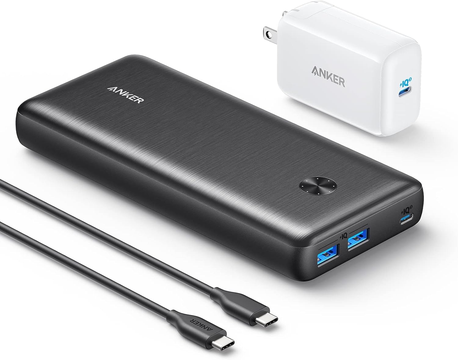 Anker Portable Charger, 737 Power Bank (PowerCore III Elite 25,600 mAh) Combo with 65W PD Wall Charger, Power IQ 3.0 Battery Pack for MacBook Pro / Dell XPS, Microsoft Surface, iPad Pro, iPhone 15