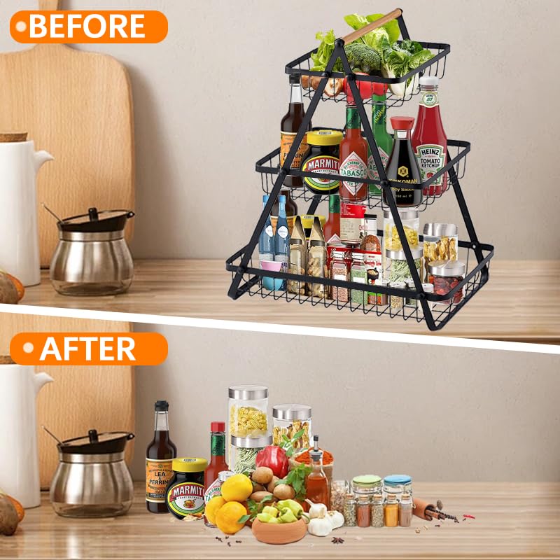 3 Tier Countertop Fruit Basket for Kitchen Storage Z1273