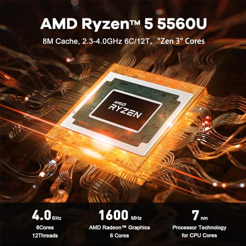 Mini PC AMD Ryzen 7 32GB RAM 1TB SSD Triple Display V83203
