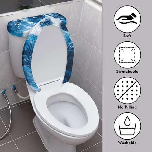 Christmas Toilet Lid and Tank Cover Set for Bathroom Decor Q334993