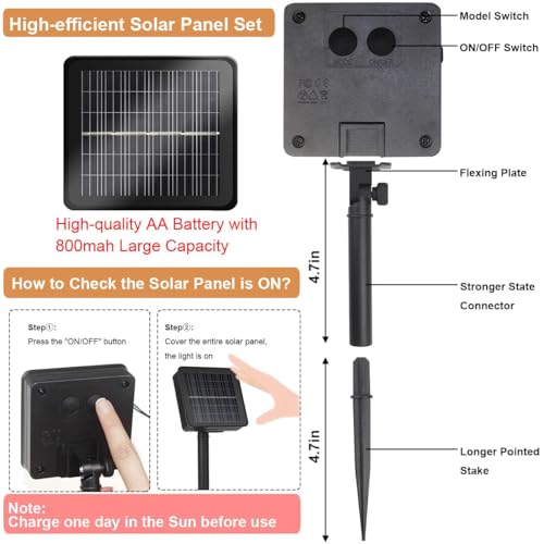 Solar Christmas Pathway Lights, 8 Modes Waterproof LED Garden Stake Lights, 6 Pack G829