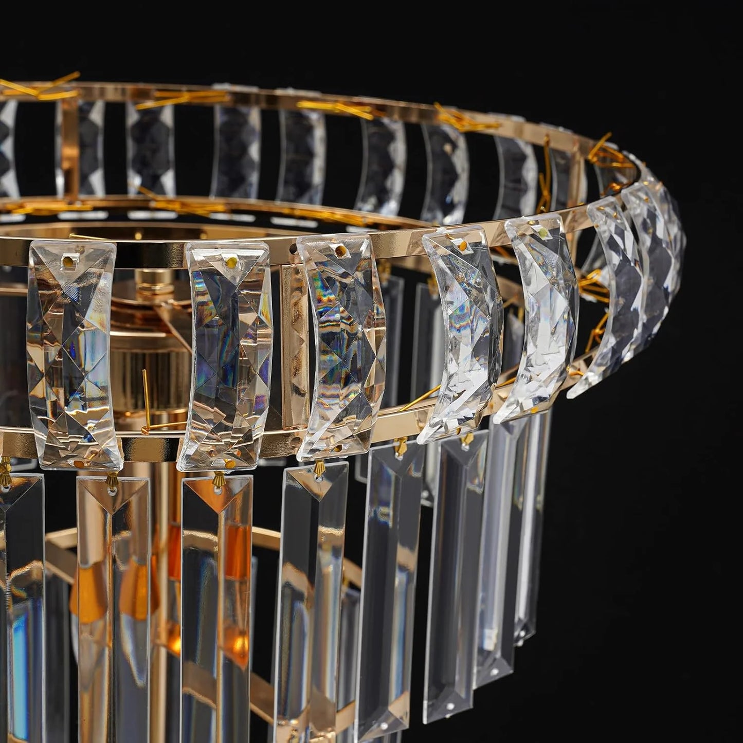 Gold Crystal Flower Stand for Wedding Centerpieces, 4-Tier L4244