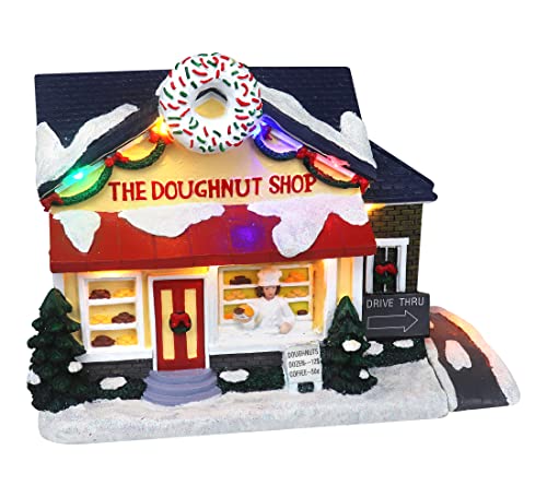 Lighted Musical Christmas Village Collectible Building Houses M7013