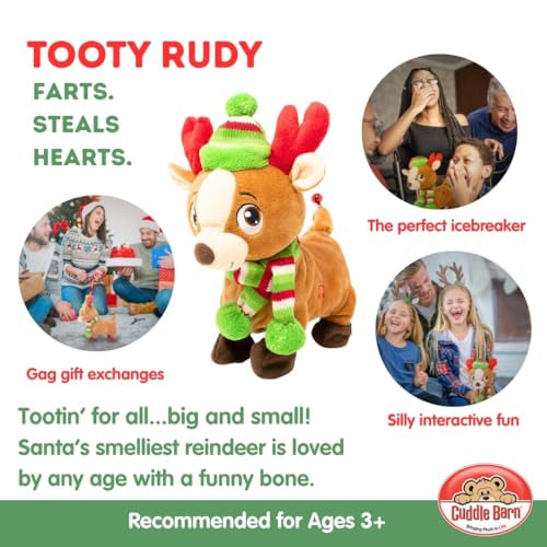 Farting Reindeer Plush Toy - 10 Inch Christmas Gift Y1638