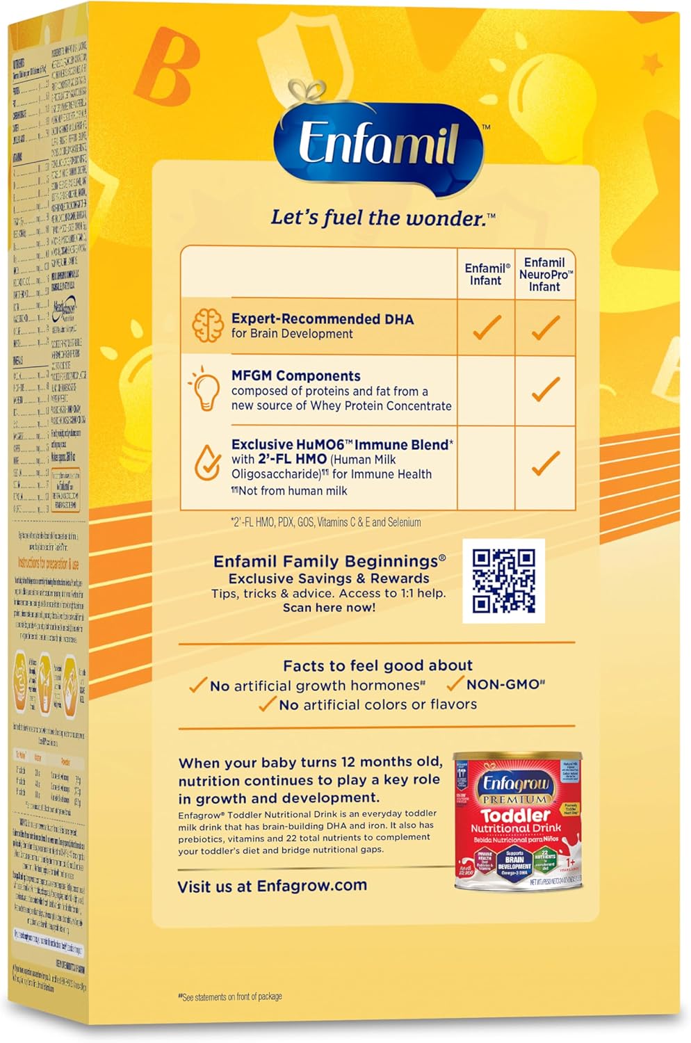 Baby Formula with Prebiotic Immune Blend, DHA, Non-GMO, Refill Box Q507767