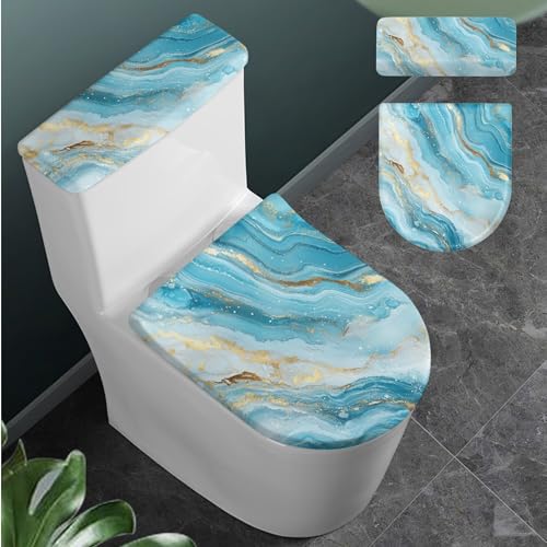 Christmas Toilet Lid and Tank Cover Set for Bathroom Decor Q334993