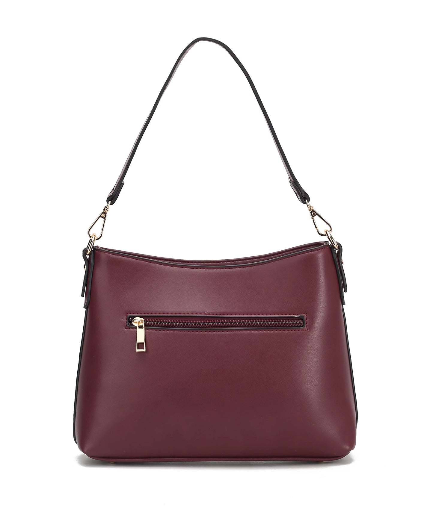 Vegan Leather Women's Hobo Bag Crossbody Purse - Black C976527