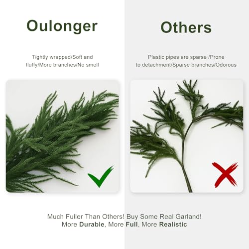 Artificial Norfolk Pine Garland 9FT for Holiday Decor D6529