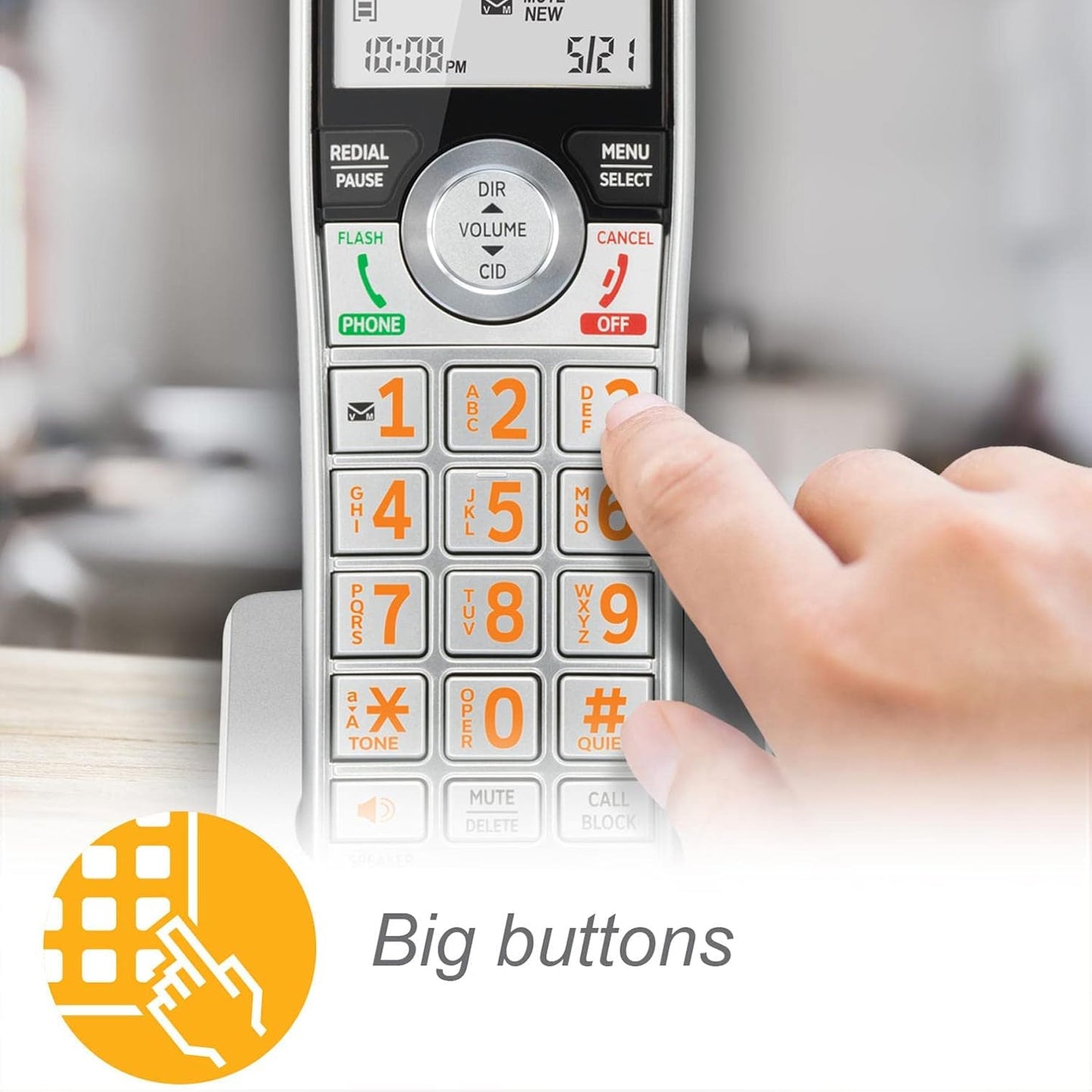 2-Handset Corded/Cordless Phone with Answering Machine and Call Blocking S4297