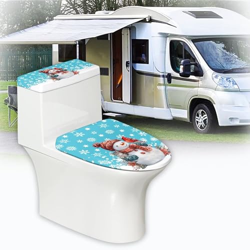 Christmas Toilet Lid and Tank Cover Set for Bathroom Decor Q334993