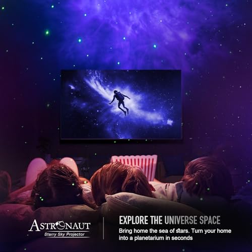 Astronaut Star Projector Night Light with Remote and Timer H43959