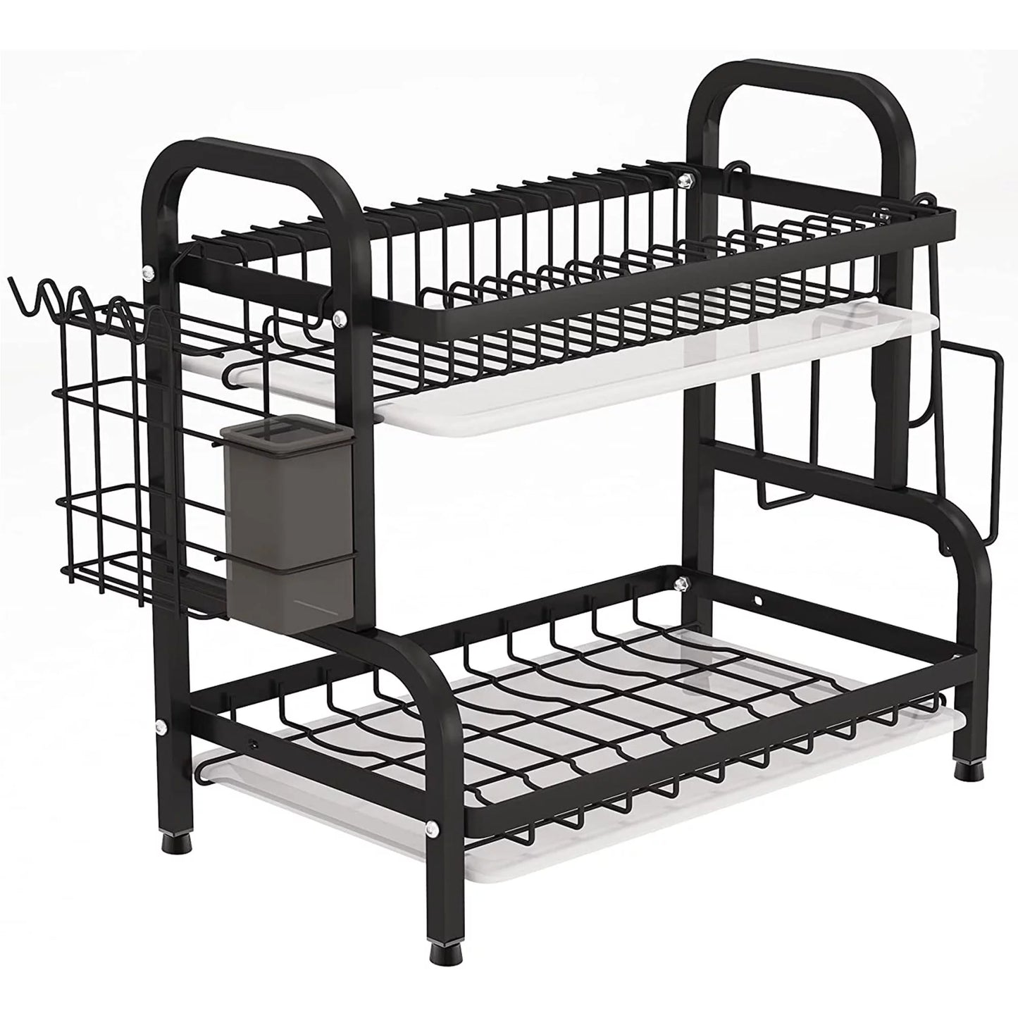 Over the Sink Dish Drying Rack, Adjustable 2-Tier Large Kitchen Organizer I642254