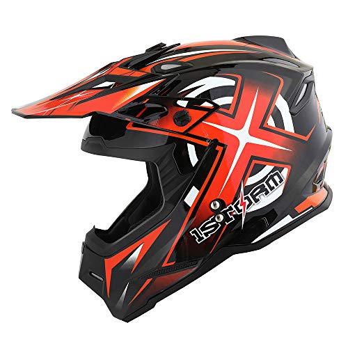 Adult Motocross Helmet Full Face Racing Style Matt Black U258