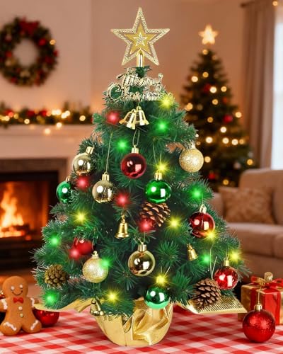 Green Tabletop Christmas Tree with LED Lights B3533