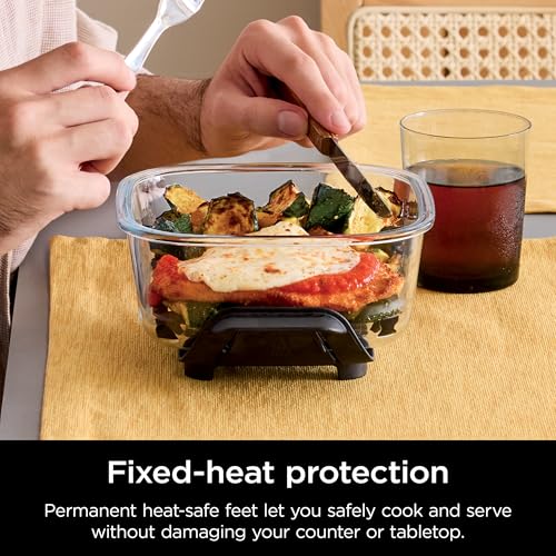 Air Fryer with Glass Containers, 4 QT & 6 Cup, Dishwasher Safe Y888