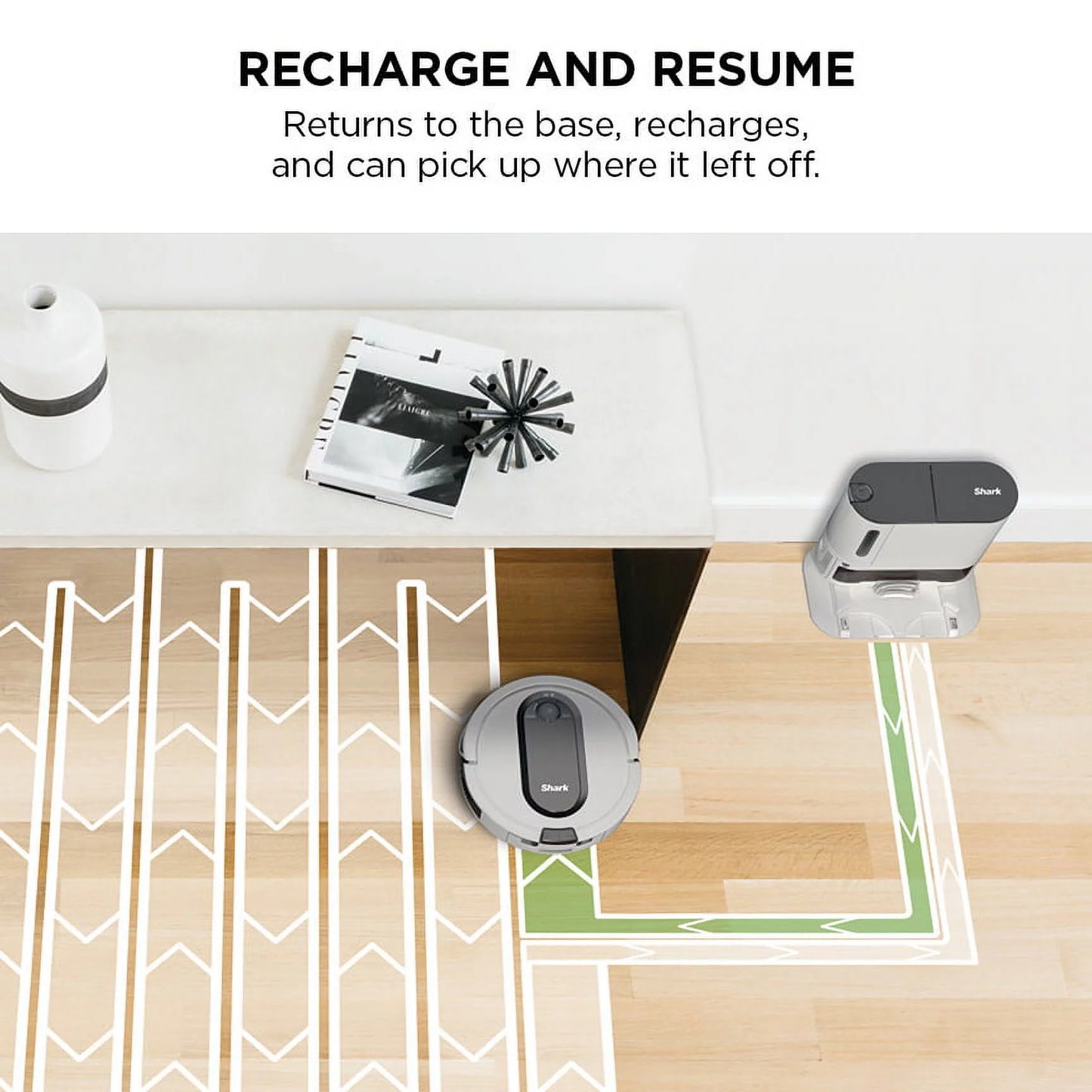 Robot Vacuum with Self-Empty Base, Bagless, White F9312