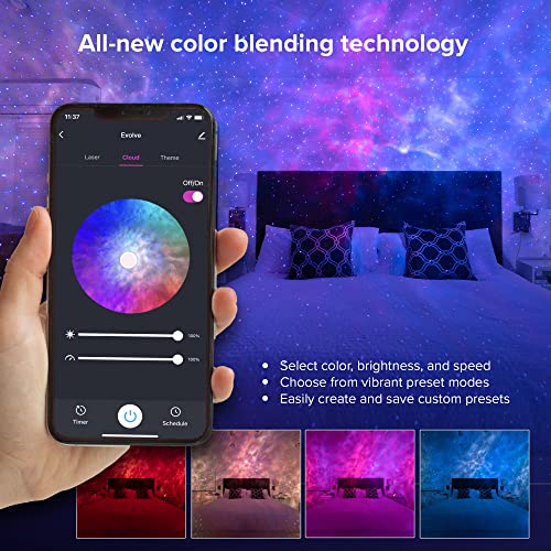 Galaxy Star Projector with LED Nebula Lighting and WiFi App E373277