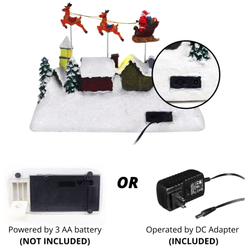 Lighted Musical Christmas Village Collectible Building Houses M7013