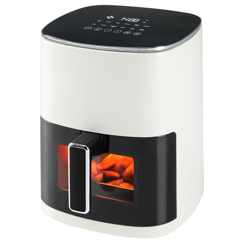 Air Fryer 6 Quart with Window, 12-in-1, 400F Grey U565