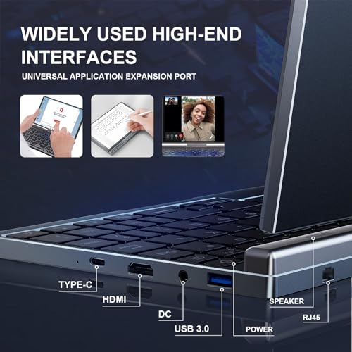 8 inch Mini Laptop HD Touchscreen Portable 2-in-1 Computer, Windows 11 Pro, 12GB RAM 512GB SSD H556178