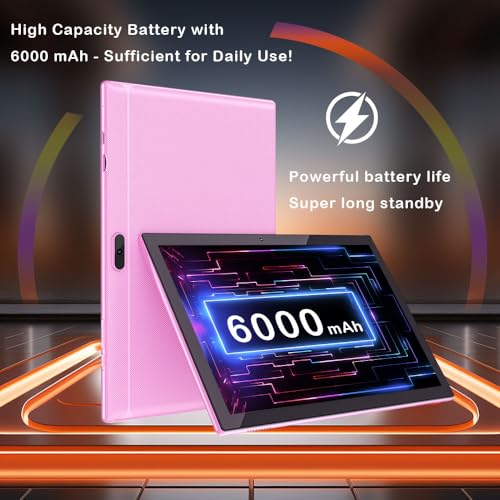 Tablet 10.1 inch Android 14 with Keyboard Case, Mouse, Stylus, 8GB+64GB, HD Touch Screen, Dual Camera, Wi-Fi, Blue W566112