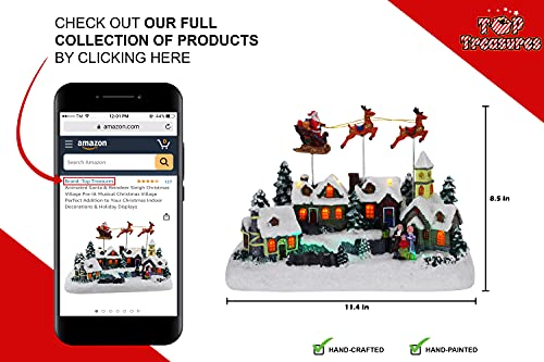 Lighted Musical Christmas Village Collectible Building Houses M7013