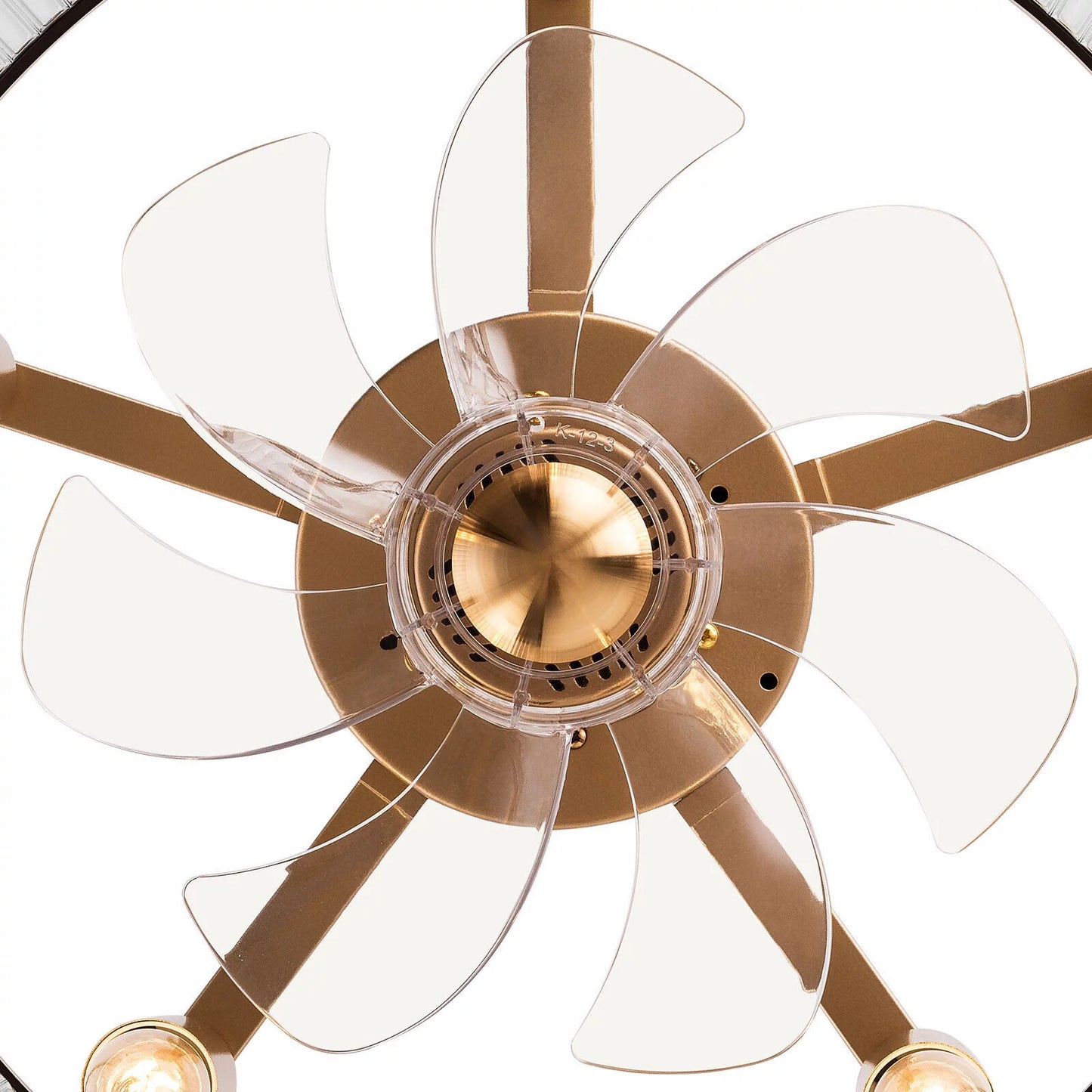 Farmhouse Ceiling Fan Light Gold With Remote Control L2827