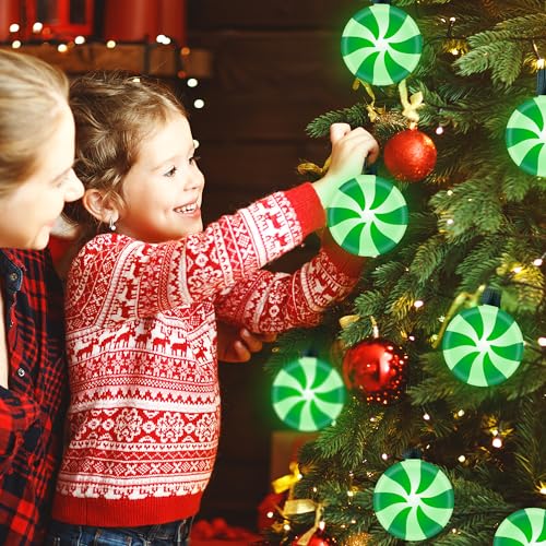 Unicorn Christmas Lollipop Pathway Lights, 10 LED Peppermint String Lights with Stakes M138626