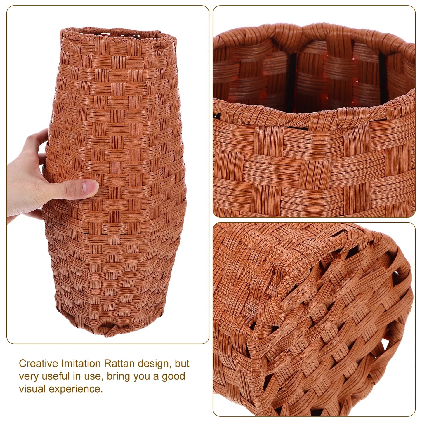 Artificial Flower Basket Vase for Office Decor V819474