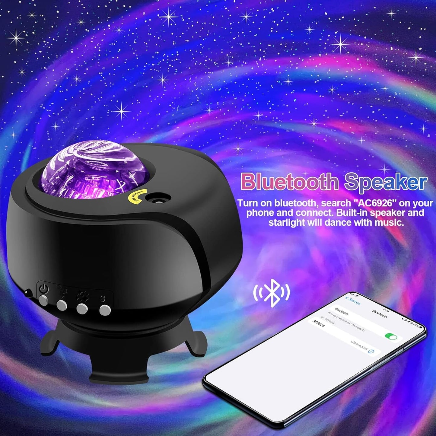 Galaxy Lights Projector with Changing Nebula Shapes R367182