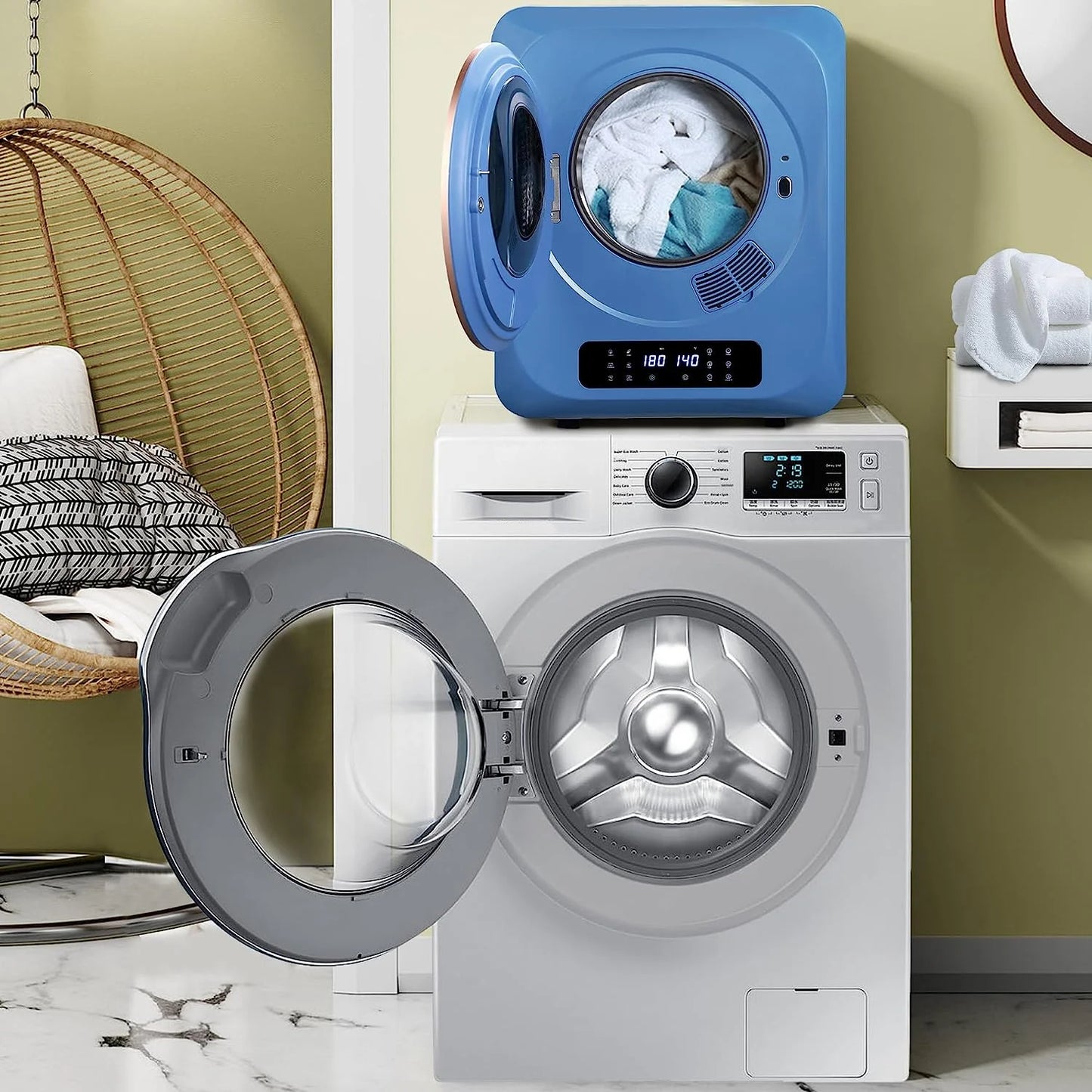 Portable Electric Clothes Dryer 8.8 Lbs with Moisture Sensor V717