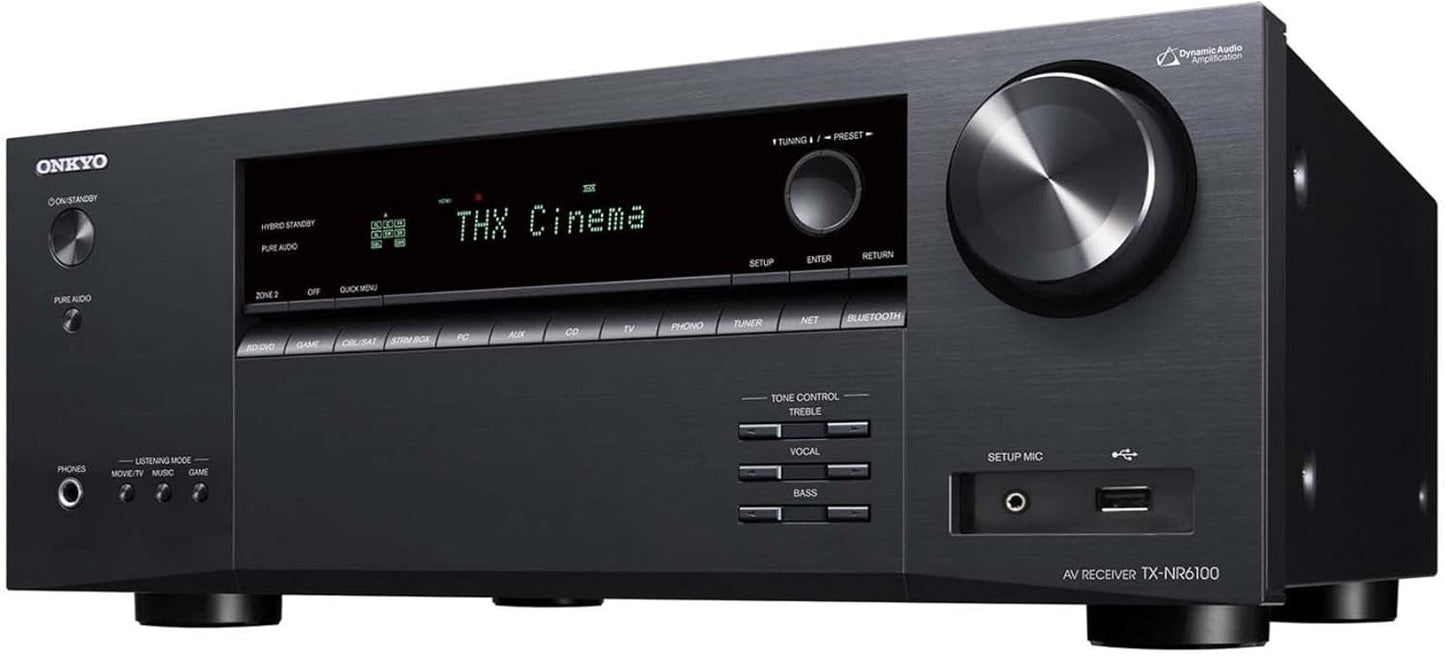 Onkyo TX-NR6100 7.2 Channel THX Certified Network AV Receiver with HDMI Cable