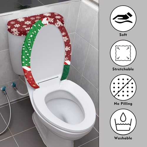 Christmas Toilet Lid and Tank Cover Set for Bathroom Decor Q334993