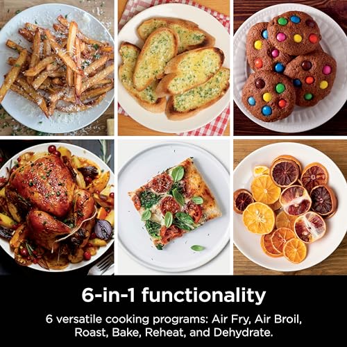 Air Fryer, 8 QT DoubleStack 2-Basket, 6-in-1, Roast & Bake, Dishwasher Safe N927