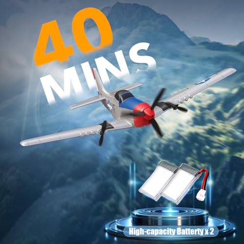 RC Plane 3 Channel Remote Control Airplane Fighter Toy, 2.4GHz 6-axis Gyro, Easy to Fly for Adults Kids Beginners Q215470