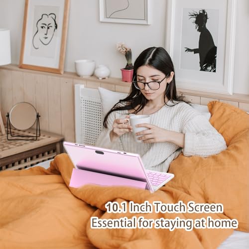 Tablet 10.1 inch Android 14 with Keyboard Case, Mouse, Stylus, 8GB+64GB, HD Touch Screen, Dual Camera, Wi-Fi, Blue W566112