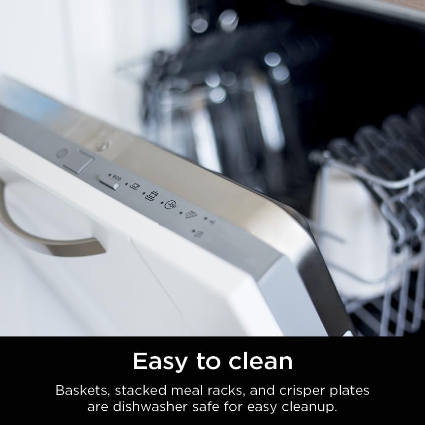 Air Fryer, 8 QT DoubleStack 2-Basket, 6-in-1, Roast & Bake, Dishwasher Safe N927