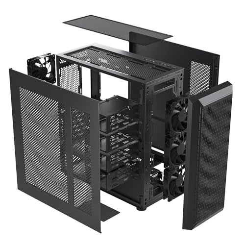 ATX NAS Computer Case Mid Tower with 4x120mm Fans, USB 3.0, 10x3.5'' HDD + 3x2.5'' SSD Q769998