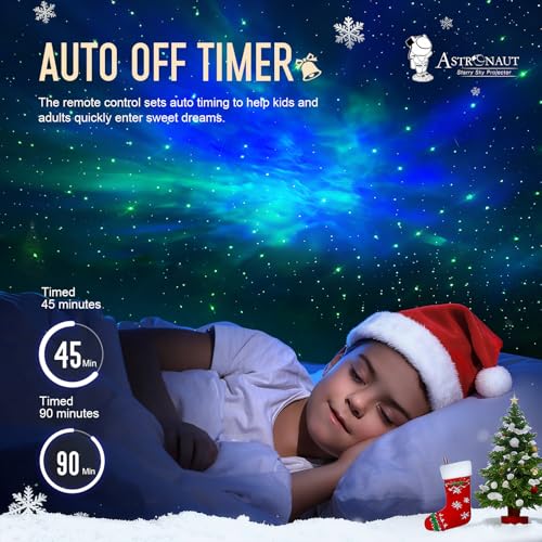 Astronaut Star Projector Night Light with Remote and Timer H43959