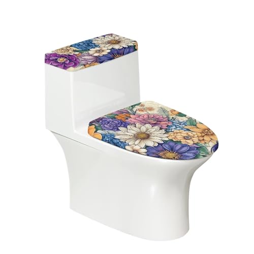 Christmas Toilet Lid and Tank Cover Set for Bathroom Decor Q334993