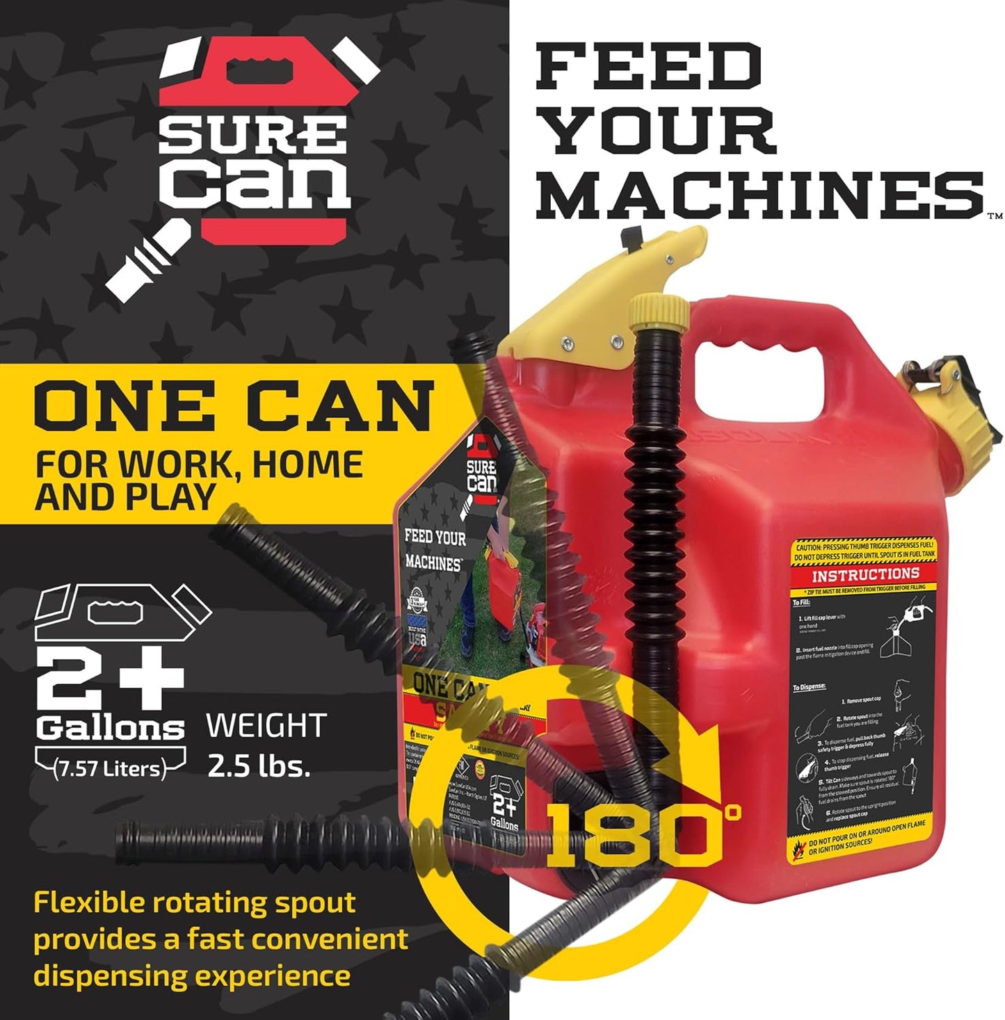 2 Gallon Type-II Safety Container with Rotating Spout N980325