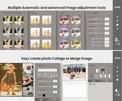 Photo Scanner for 4x6 Photos, Auto Crop and Deskew, CCD Sensor, Mac and PC U643