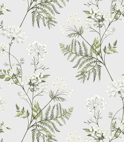 Peel and Stick Wallpaper Beige Wallpaper Peel and Stick Removable Forest Tree Leaves Wall Paper Self Adhesive Contact Paper Jungle Plants Floral Wallpaper Bedroom Walls Covering 16.1"x118"